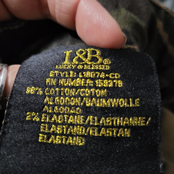 Lucky & Blessed Camo Super Flare Jeans Sz 14 - Picture 6 of 8